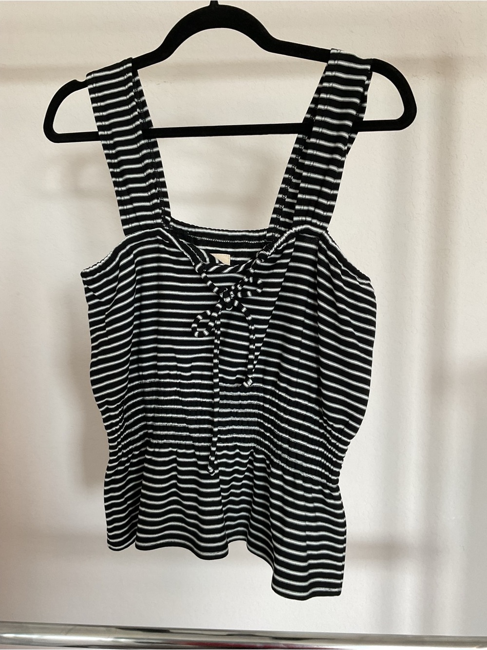 Striped Black & White Tank Top - Women
